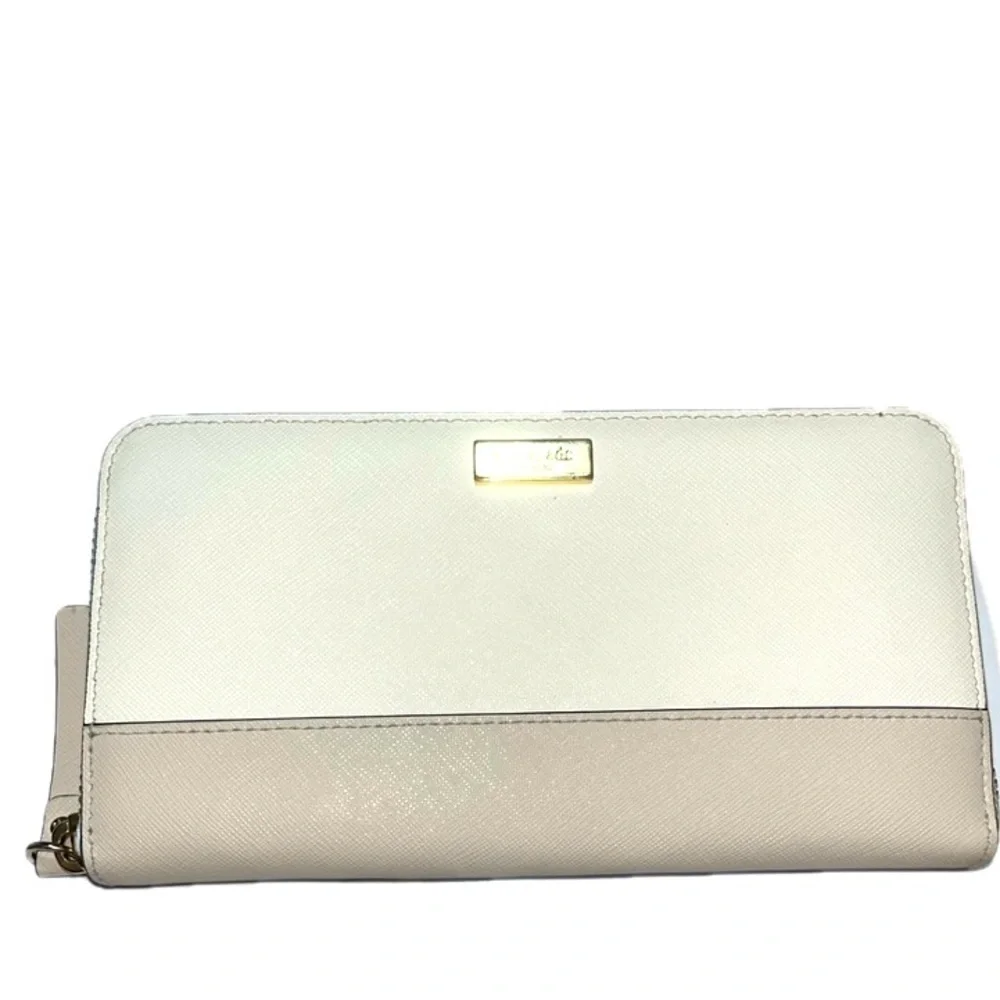Kate Spade New York Neda Laurel Way Zip Around Wallet WLRU2670 Cement/Pumice
